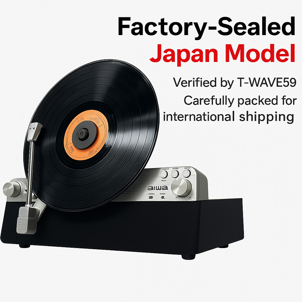 aiwa GAA4-FRT0002 Vertical Turntable Record Player Fully Automatic Bluetooth