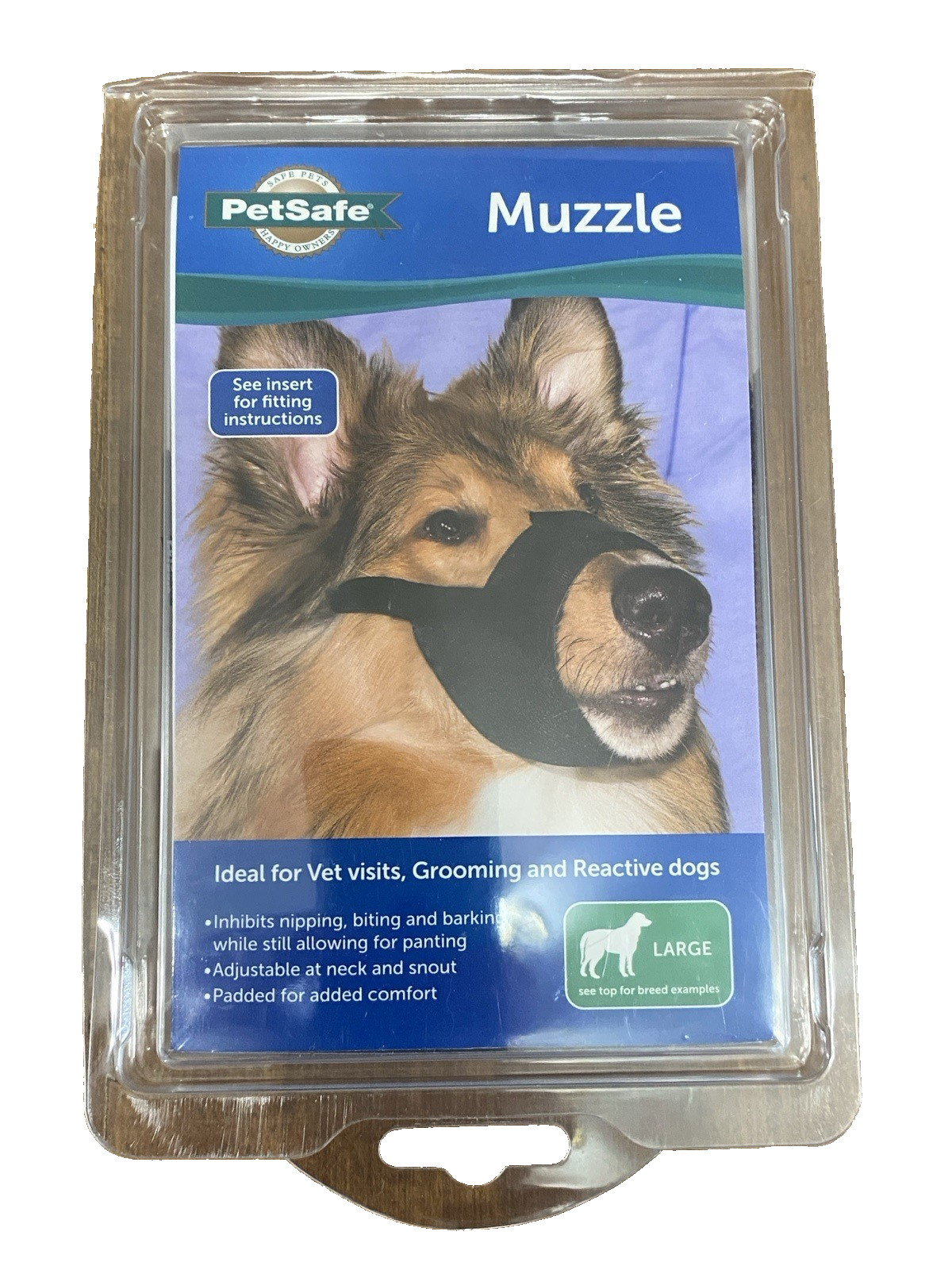 PetSafe Dog Muzzle Size- Large - Black, NEW with Instruction Guide