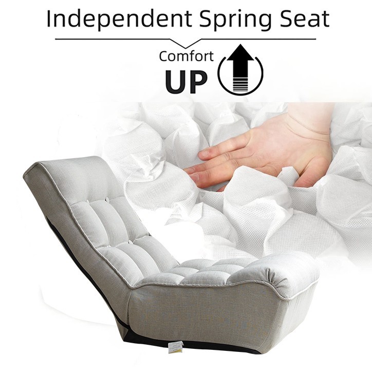 Foldable Reclining Sofa Chair-4-Segment Adjustable Back for Living Room,Playroom