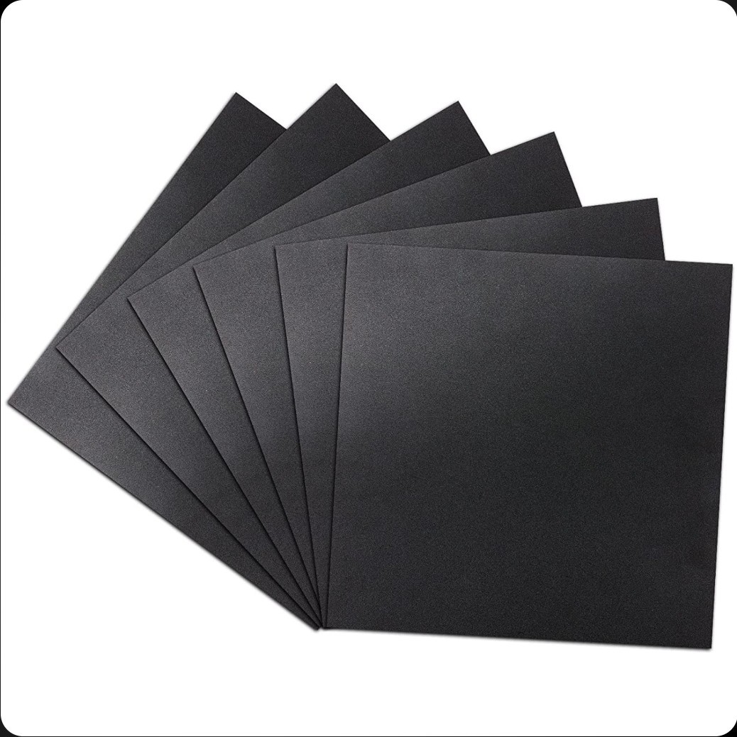 Black ABS Plastic Sheet 12"x12"x0.06" High Tensile Plastic Sheets DIY 6 Pack
