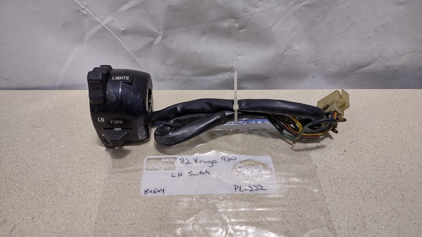 1982 Yamaha Virago XV920 Left Handlebar Switch Lighting Switch #PL-222