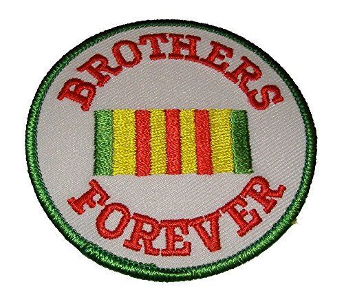 BROTHERS FOREVER W/ VIETMAN SERVICE RIBBON PATCH SOUTH EAST ASIA REPUBLIC OF NAM