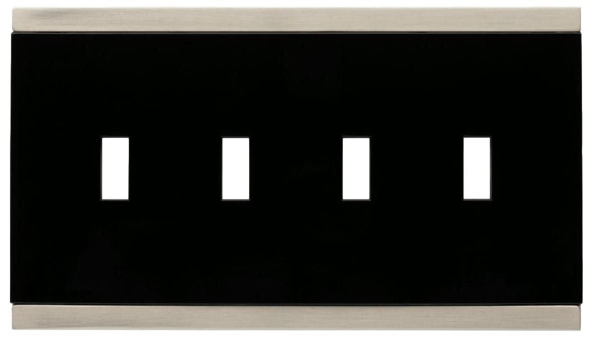 Franklin Brass - Basic Stripe Quad Toggle Switch Wall Plate - 135763
