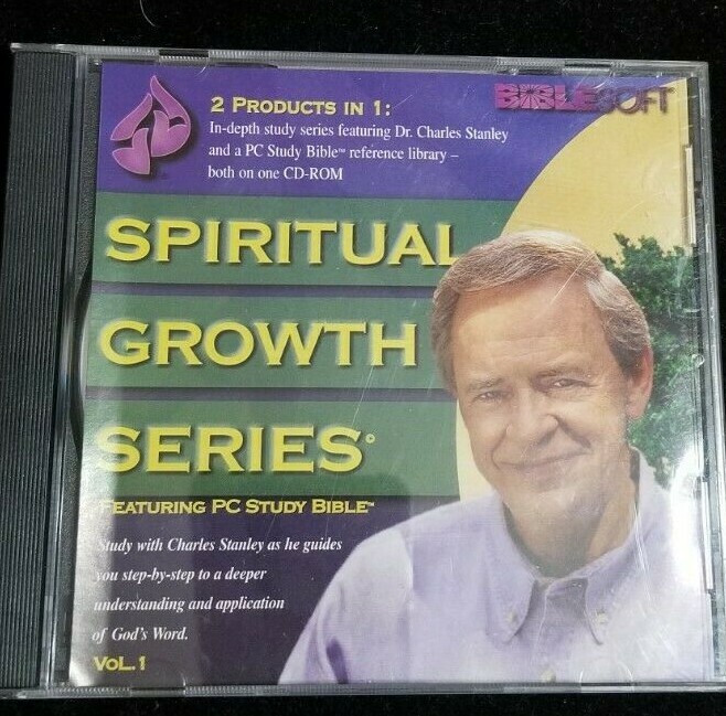 cd rom Spiritual Growth series PC Study Bible Charles Stanley