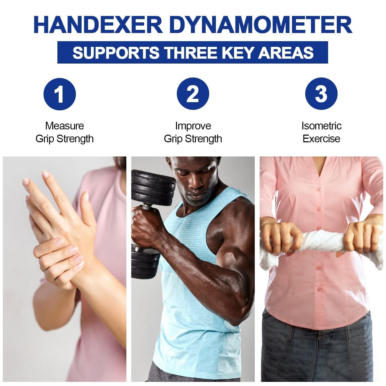 265Lb Hand Grip Tester Bundle 198 Lb Digital Hand Dynamometer Electronic Hand...