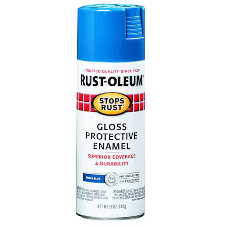Rust-Oleum 7727830 Spray Paint, Royal Blue, Gloss, Solvent, 12 Oz