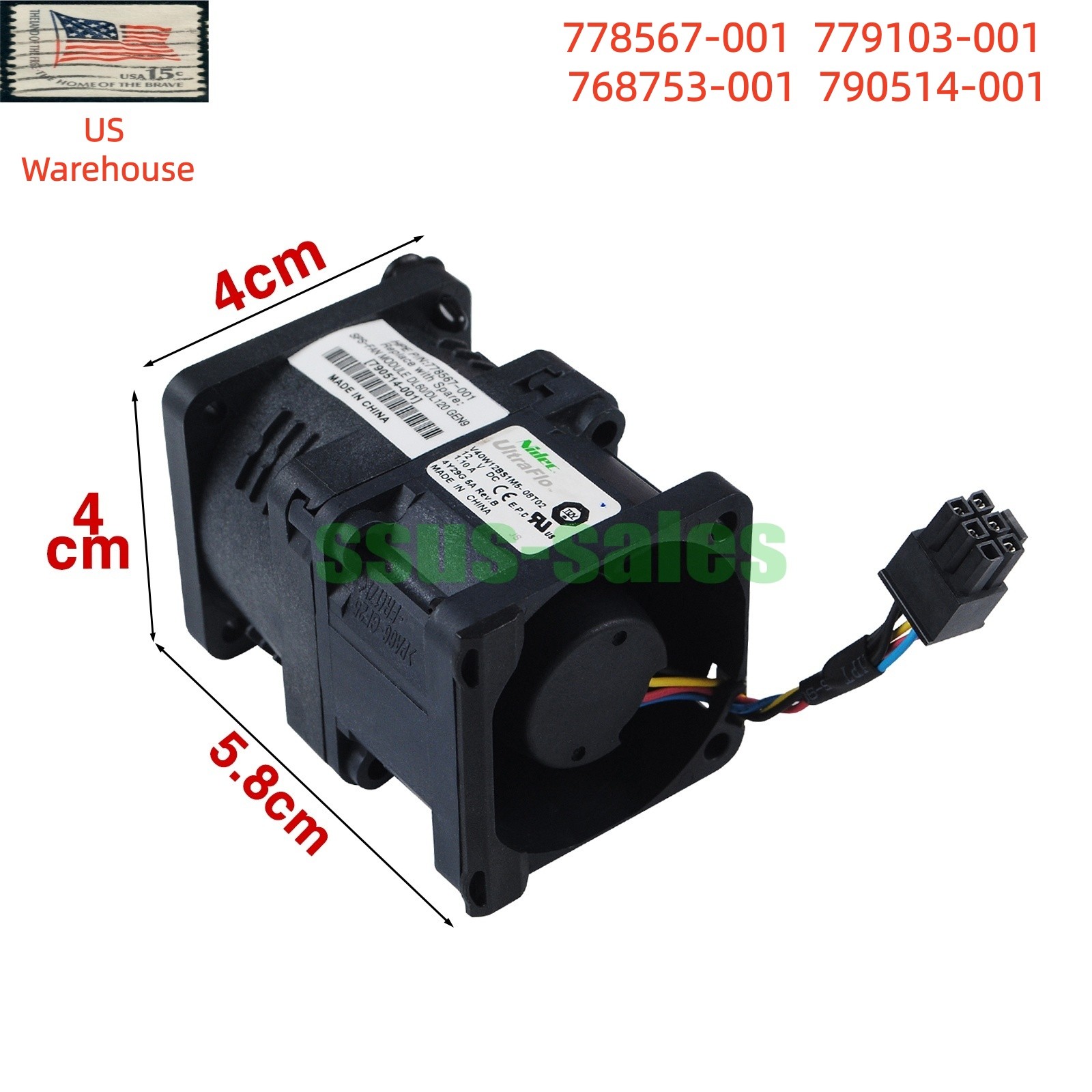 778567-001 779103-001 Hot-swappable Fan Module for HPE DL120 DL160 DL60 G9 1U