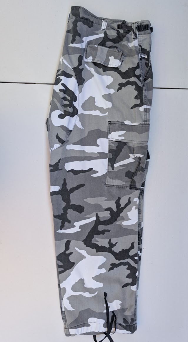 90s BDU Pants Urban Camo Combat Trousers XXL/R Worn Faded Soft Hollywood Prop