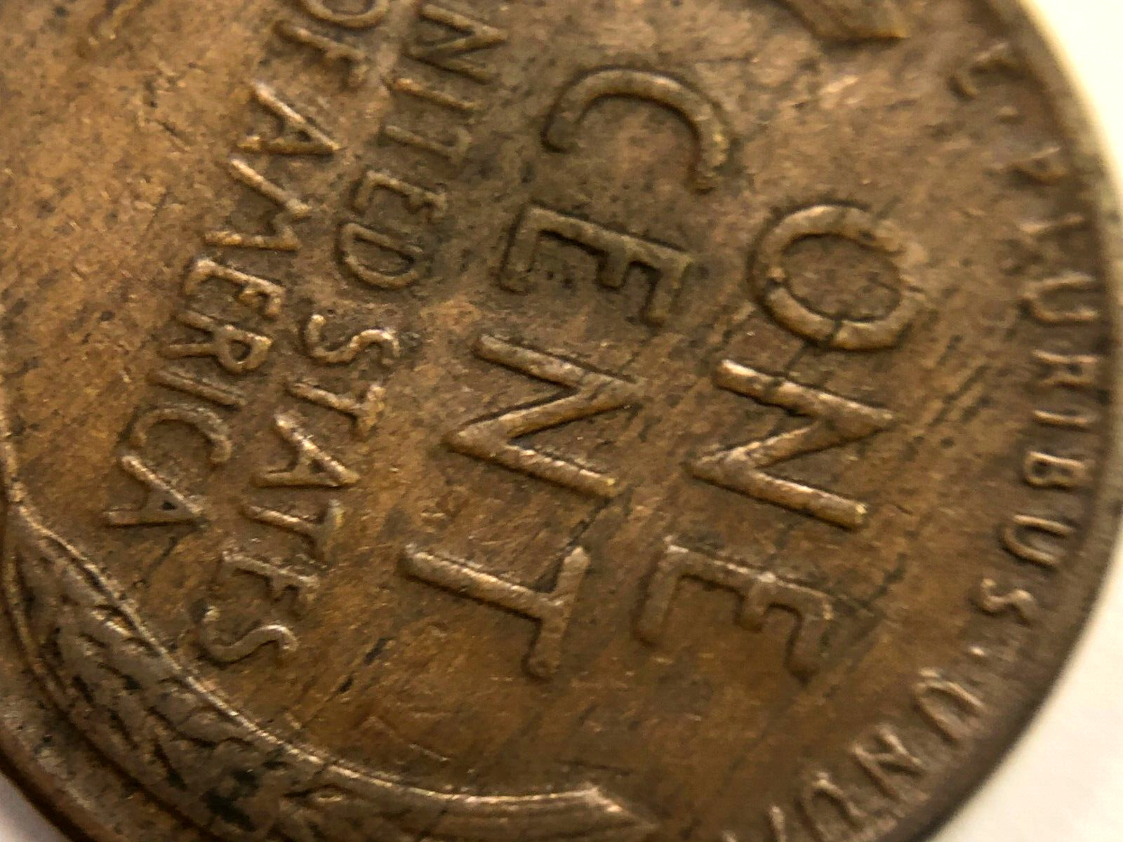 MINT ERROR Laminated Planchet Error 1953 Wheat Cent 1C VF Condition