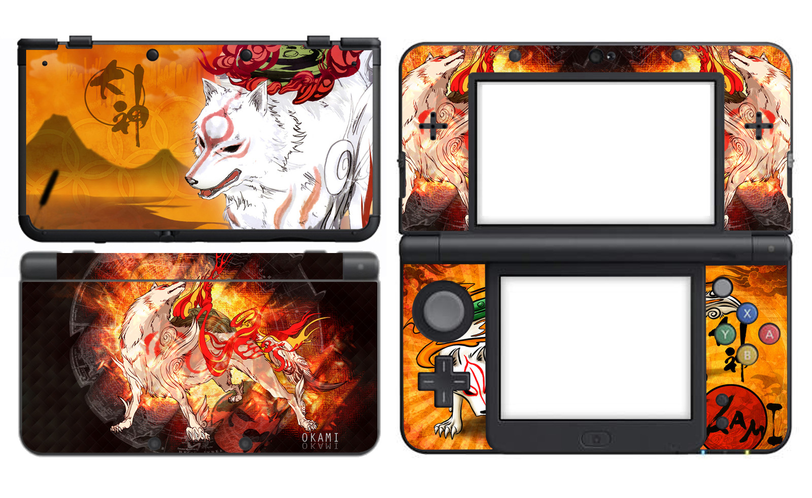 Okami Wolf 315 Vinyl Decal Skin Sticker Cover for Nintendo New 3DS 2015
