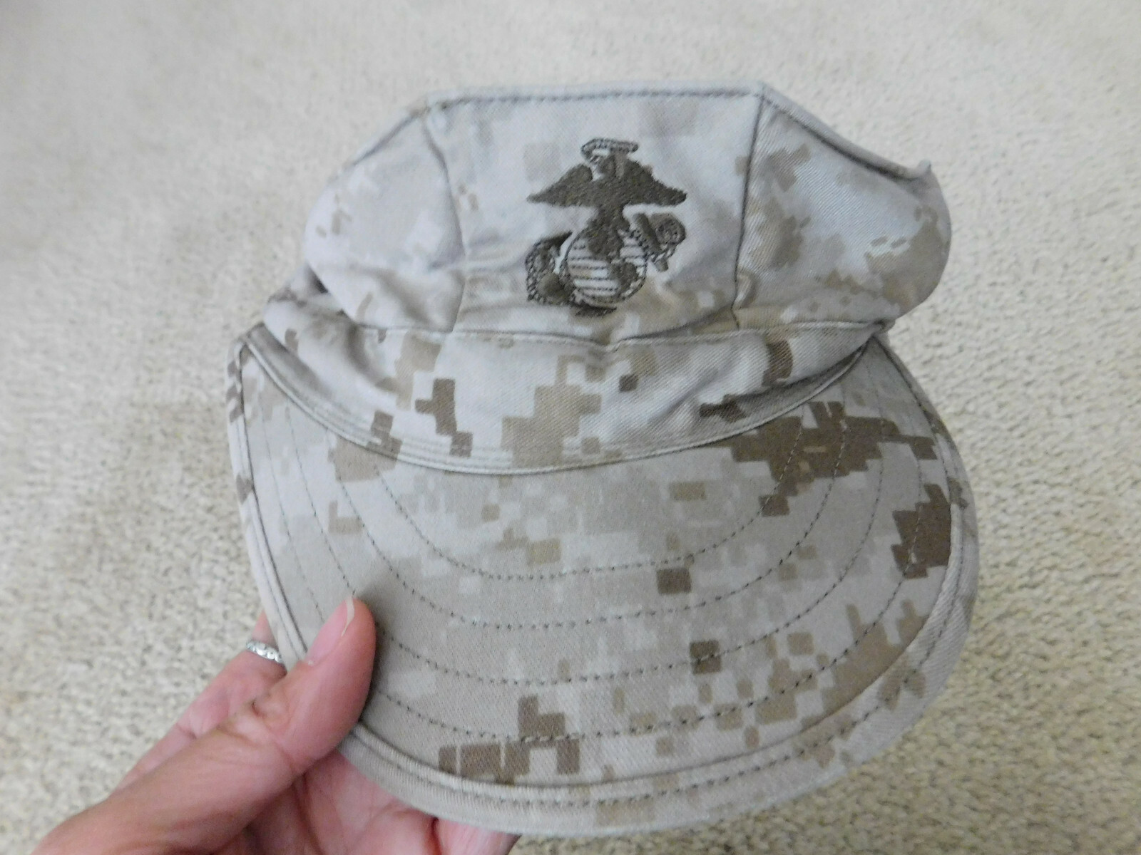 USMC DESERT MARPAT GARRISON CAP SIZE SMALL