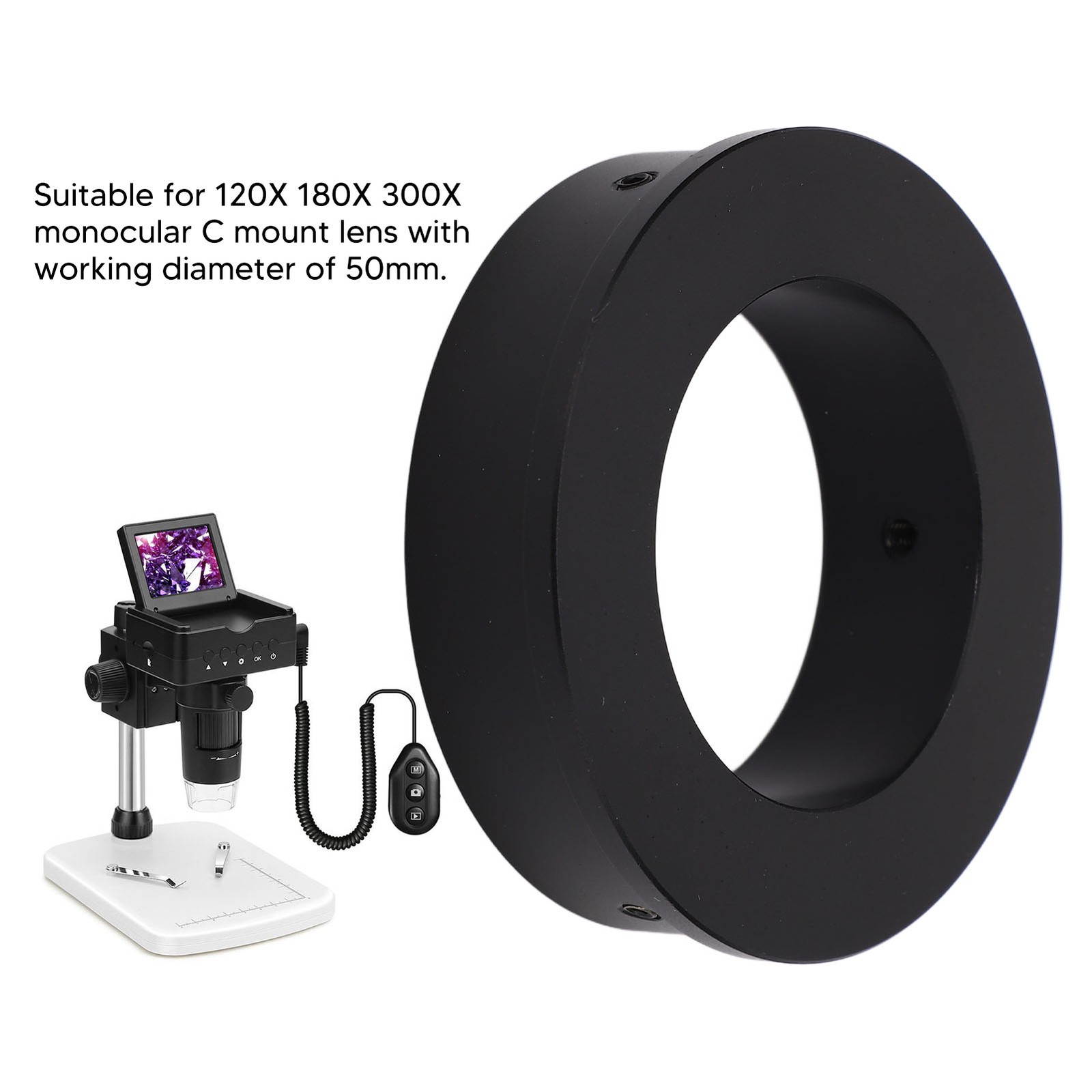Stereo Microscope Camera Adapter 76mm To 50mm For Monocular C Mount Len BEA