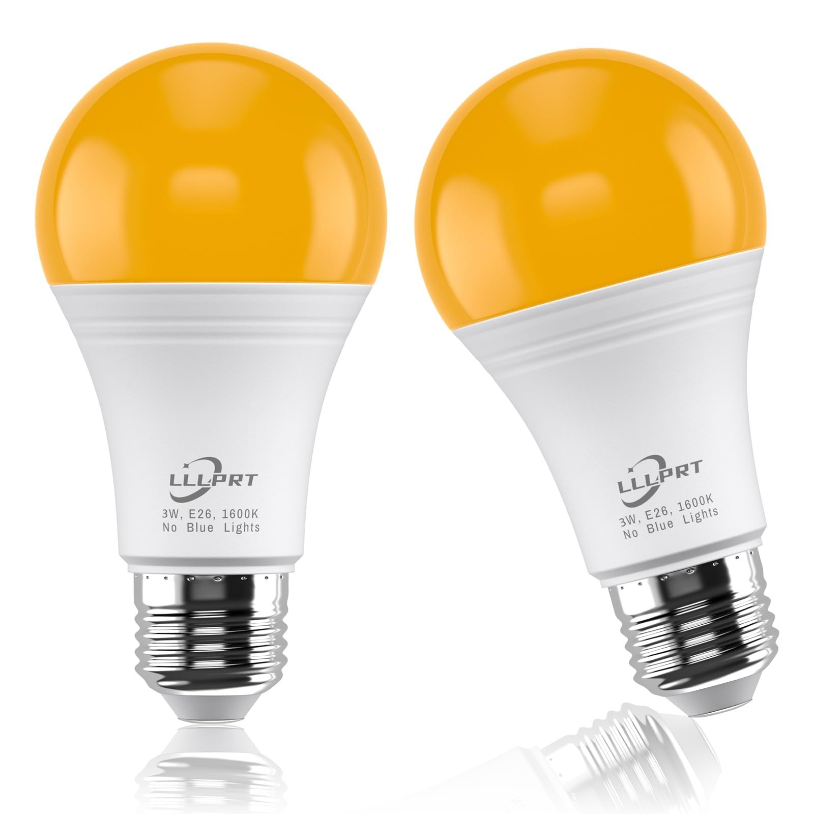 3W LED Amber Light Bulbs, Upgrade to Dimmable,2 Pack 1600K Warm White 180LM N...