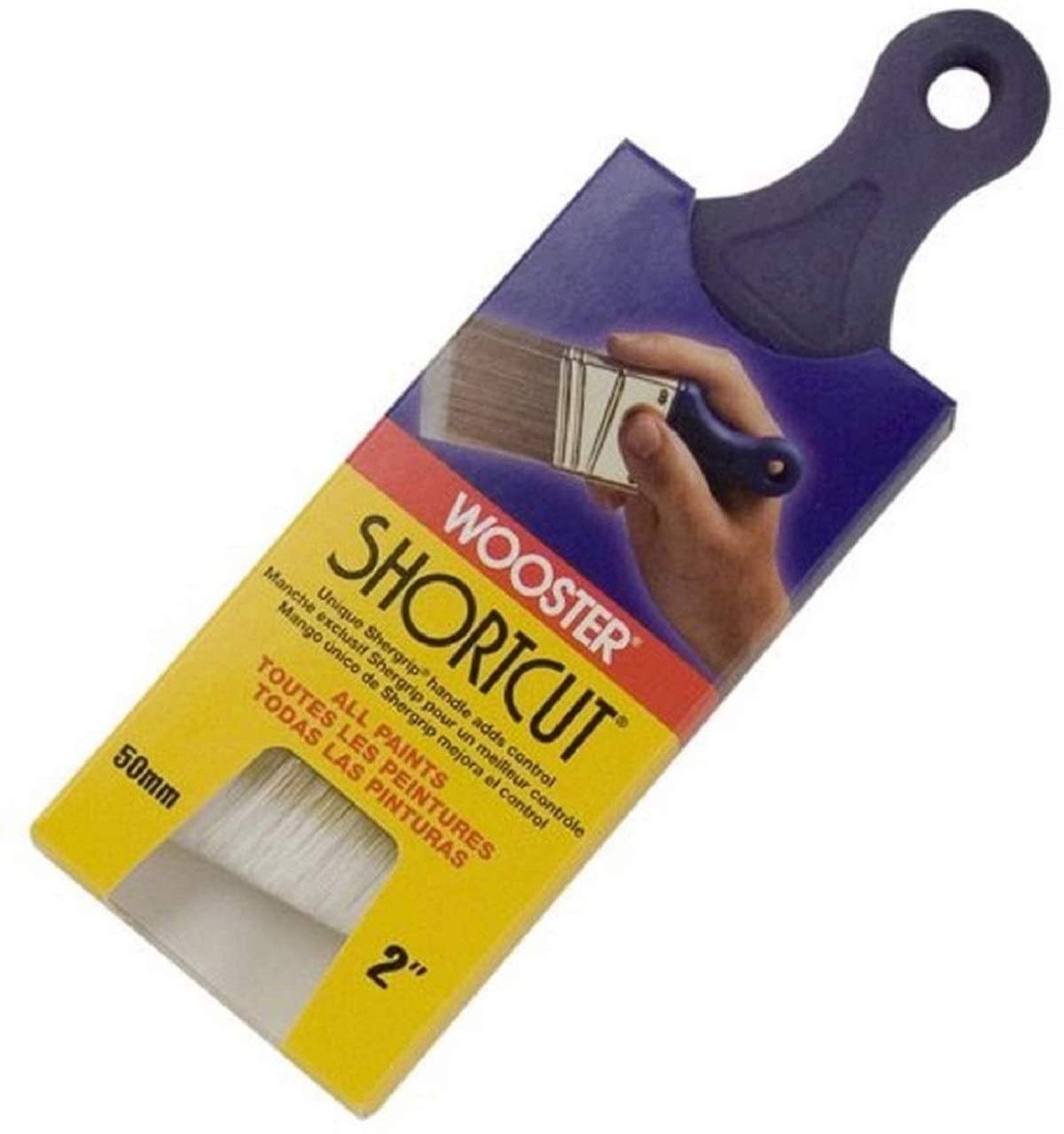 Wooster Brush Q3211-2 Shortcut Angle Sash Paintbrush, 2-Inch, 2 Inch, White -...