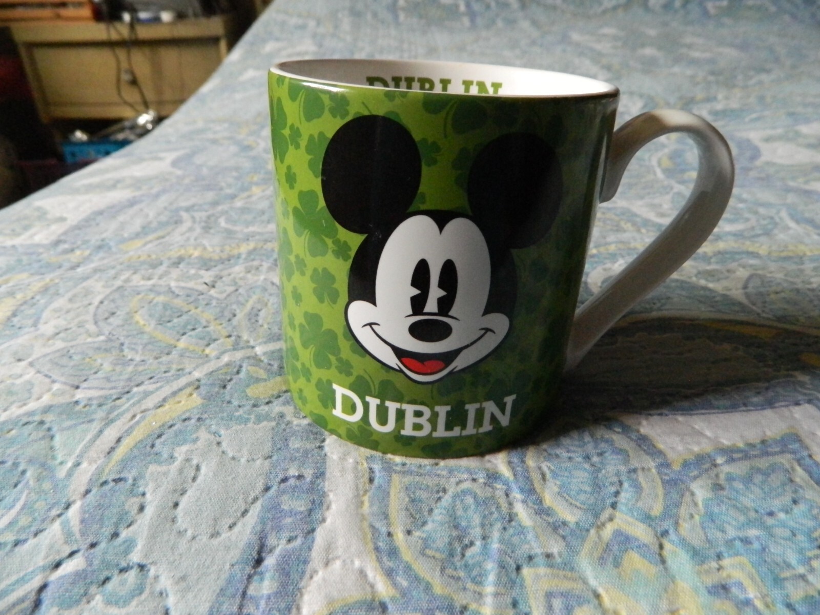 Disney Store Dublin Exclusive Mickey Mouse Shamrock Mug Original 2011 Release