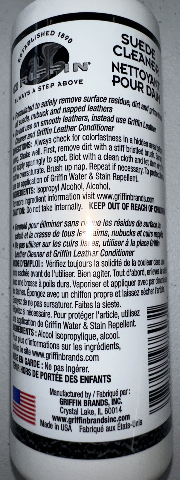 Griffin Suede Cleaner 8 Fl. Oz.