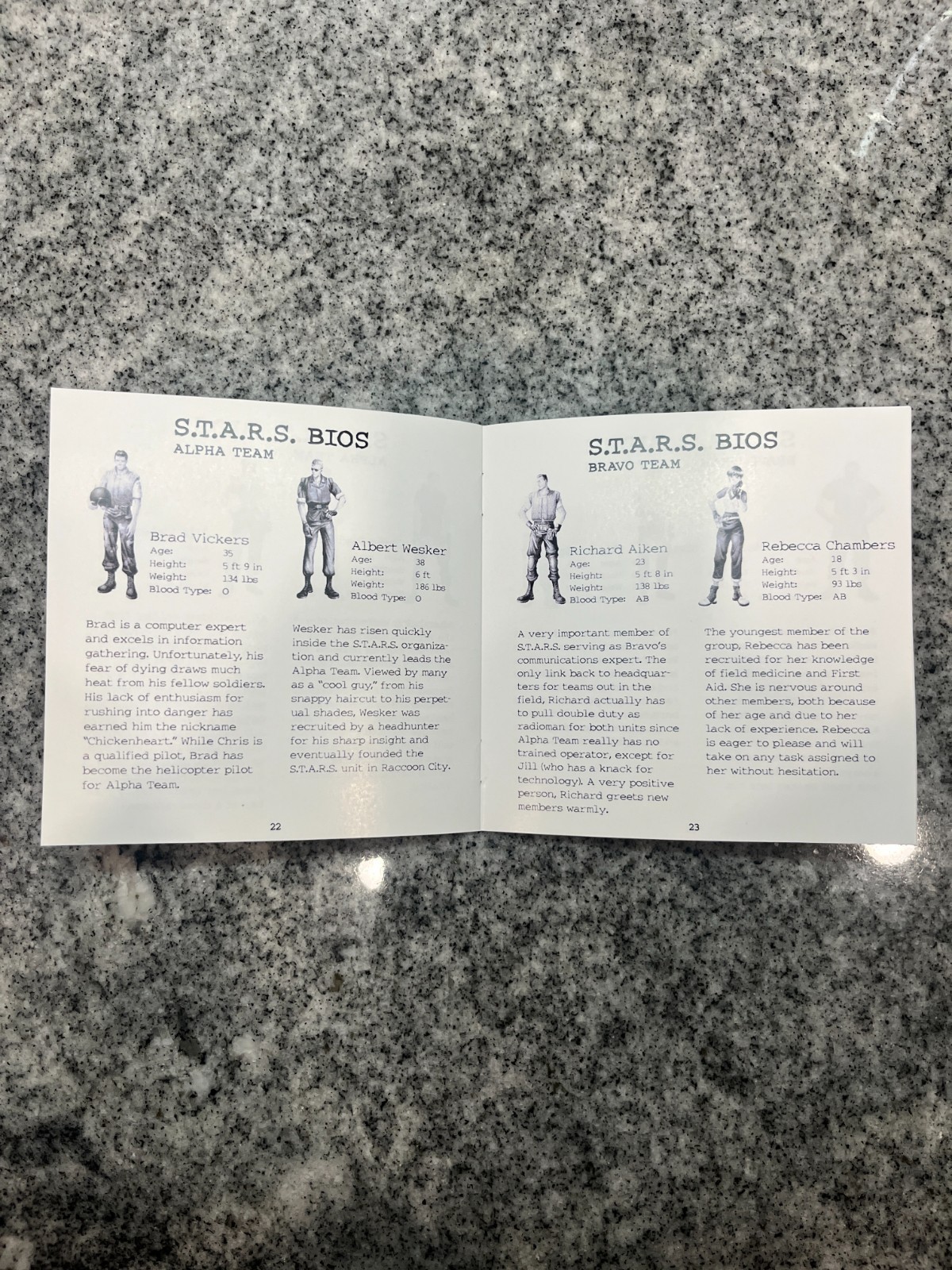 Replacement Manual for - Resident Evil - Sony PS1 Instruction Booklet