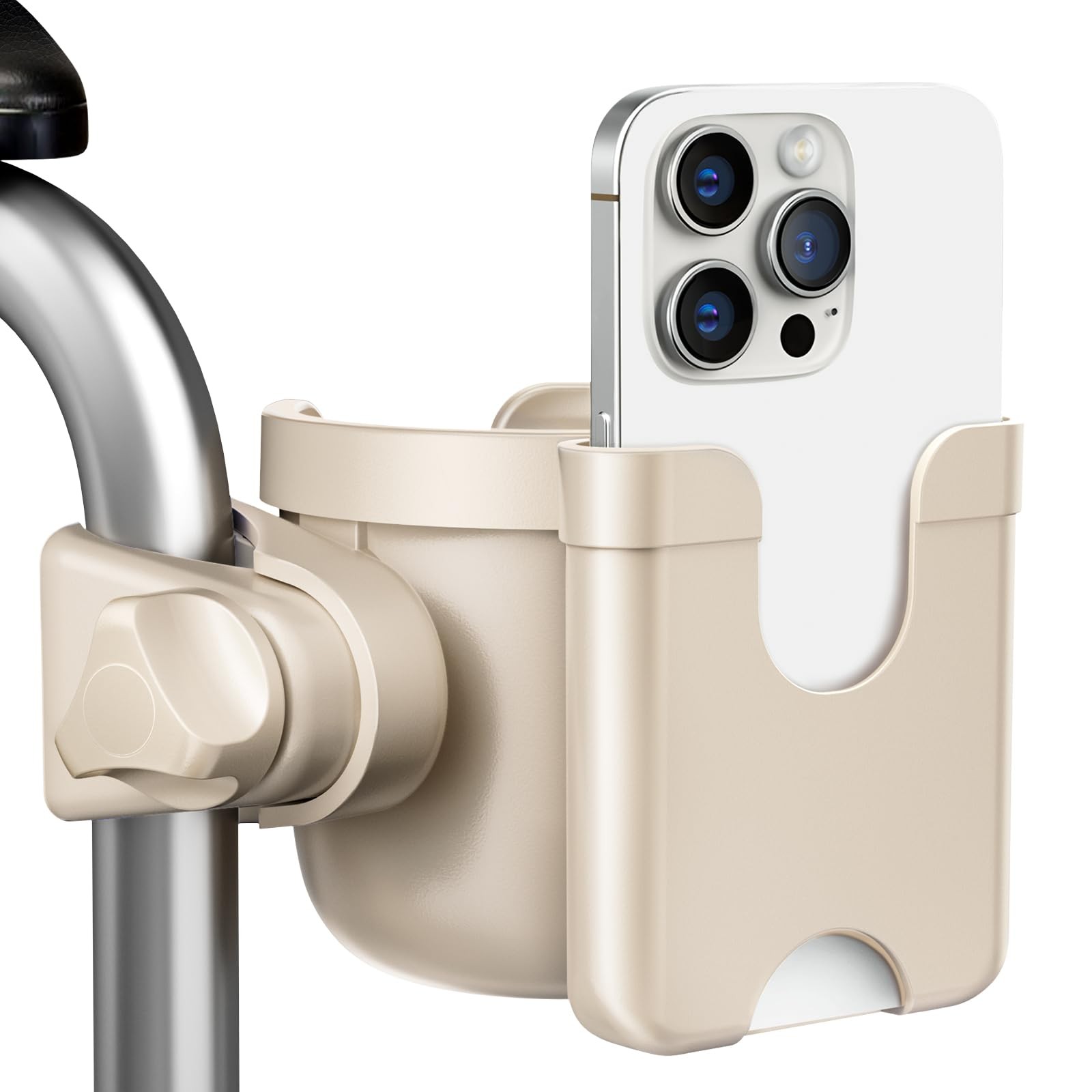 Guiseapue Cup Holder for Walker, Wheelchair Cup Holder with Phone Holder, Rollat