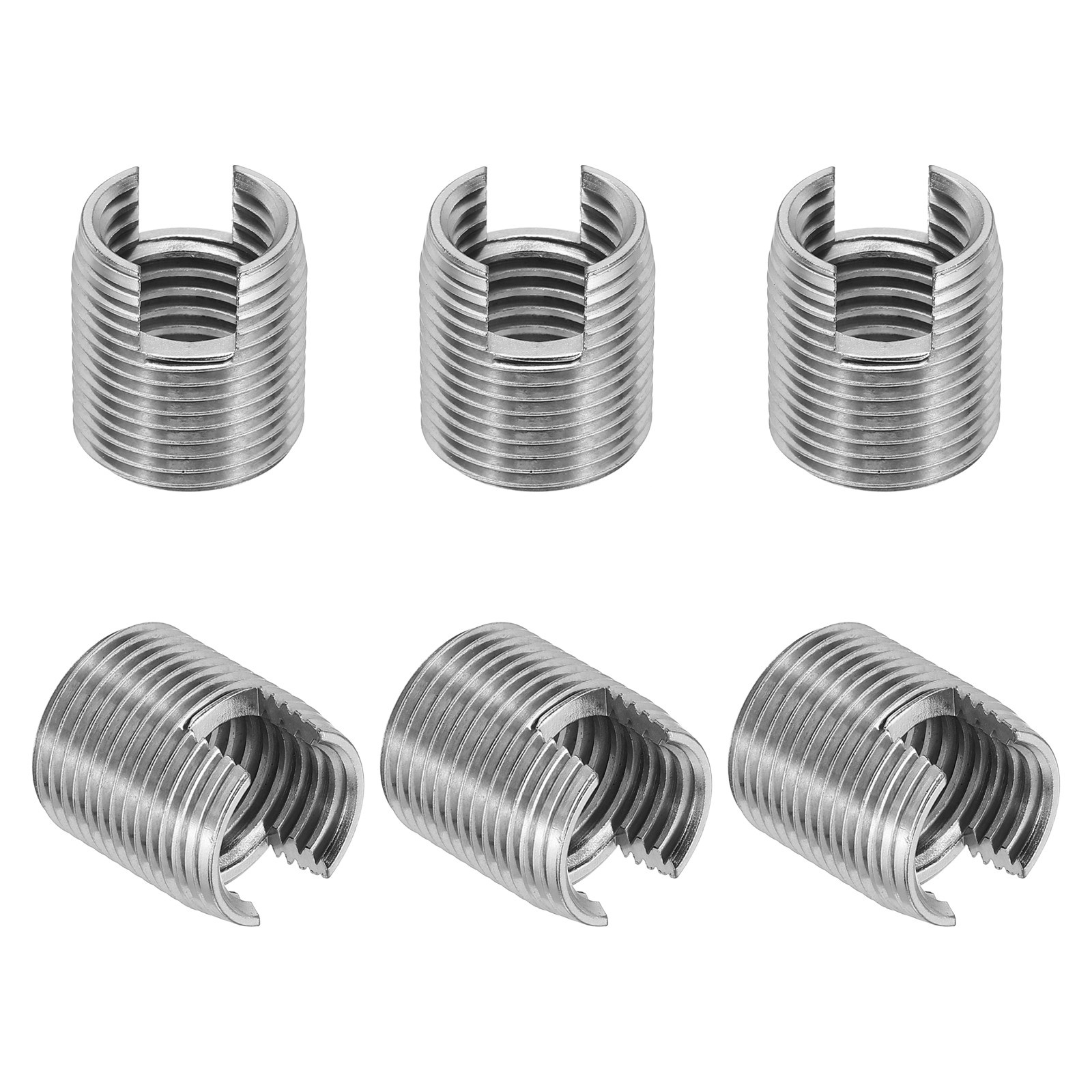 6 Pcs 303 Stainless Steel M16 x M20 x 22mm Self-Tapping Threaded Inserts