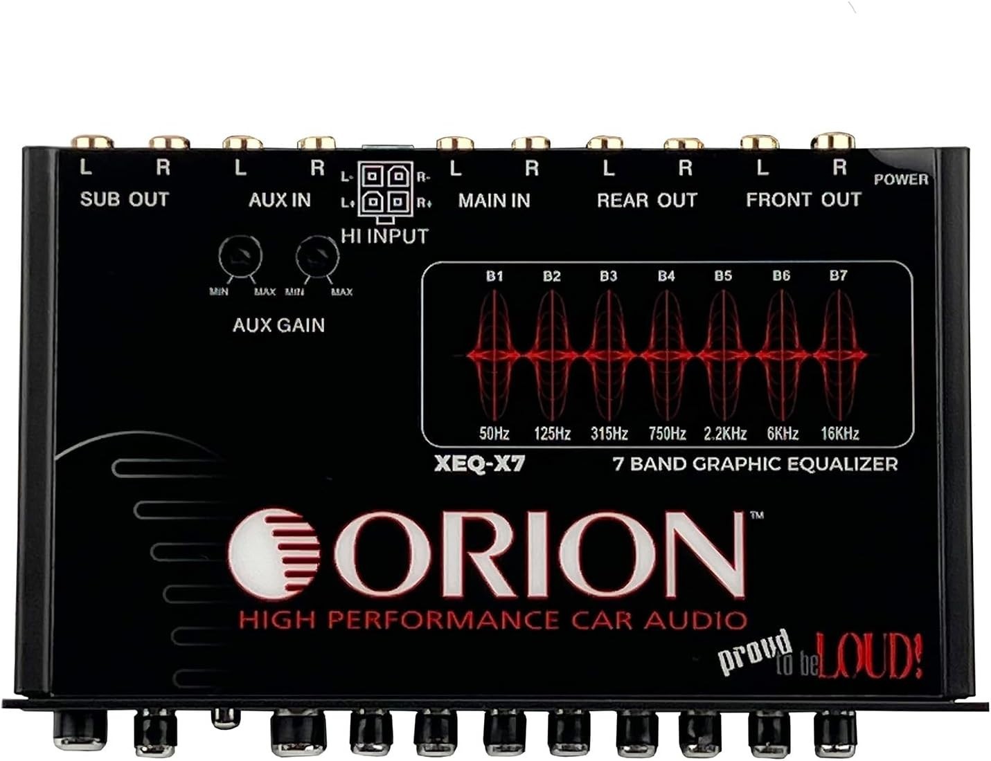 Half-DIN 7-Band Graphic Equalizer with Variable Low Pass Filter for Car Audio