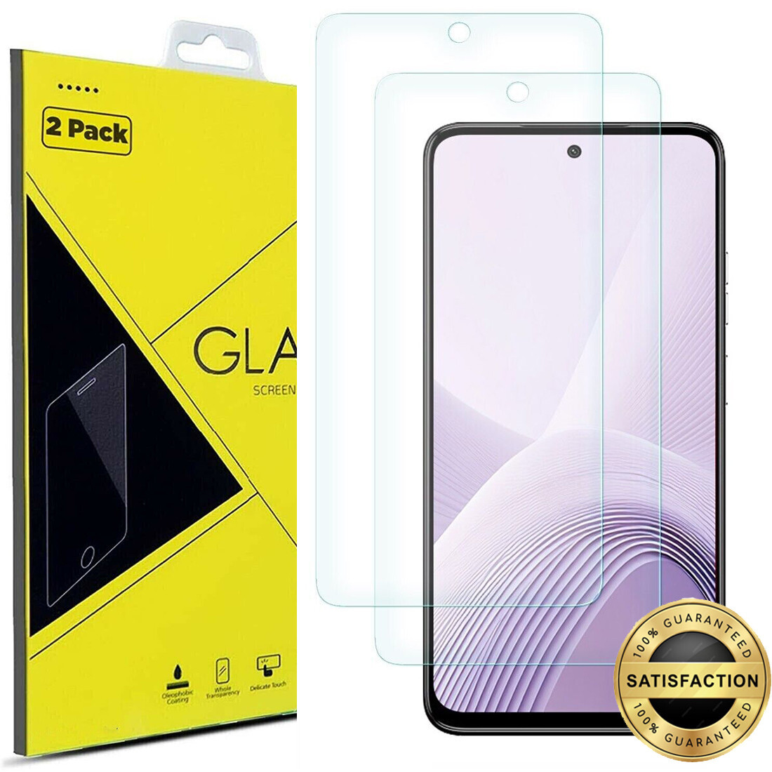 2x  Premium Real Tempered Glass Screen Protector For MOTOROLA Moto G Power 2025