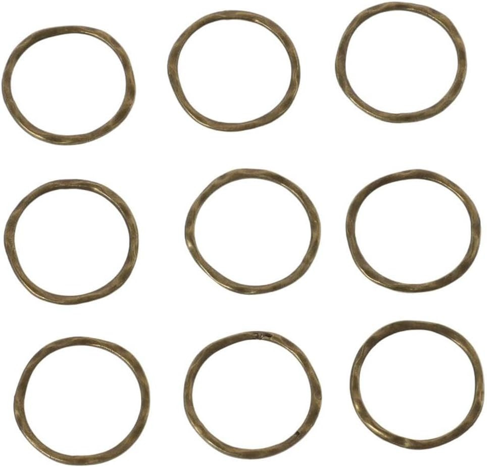 60Pcs round Linking Rings, Alloy Circle Frames Charms O Pattern Connector Charms