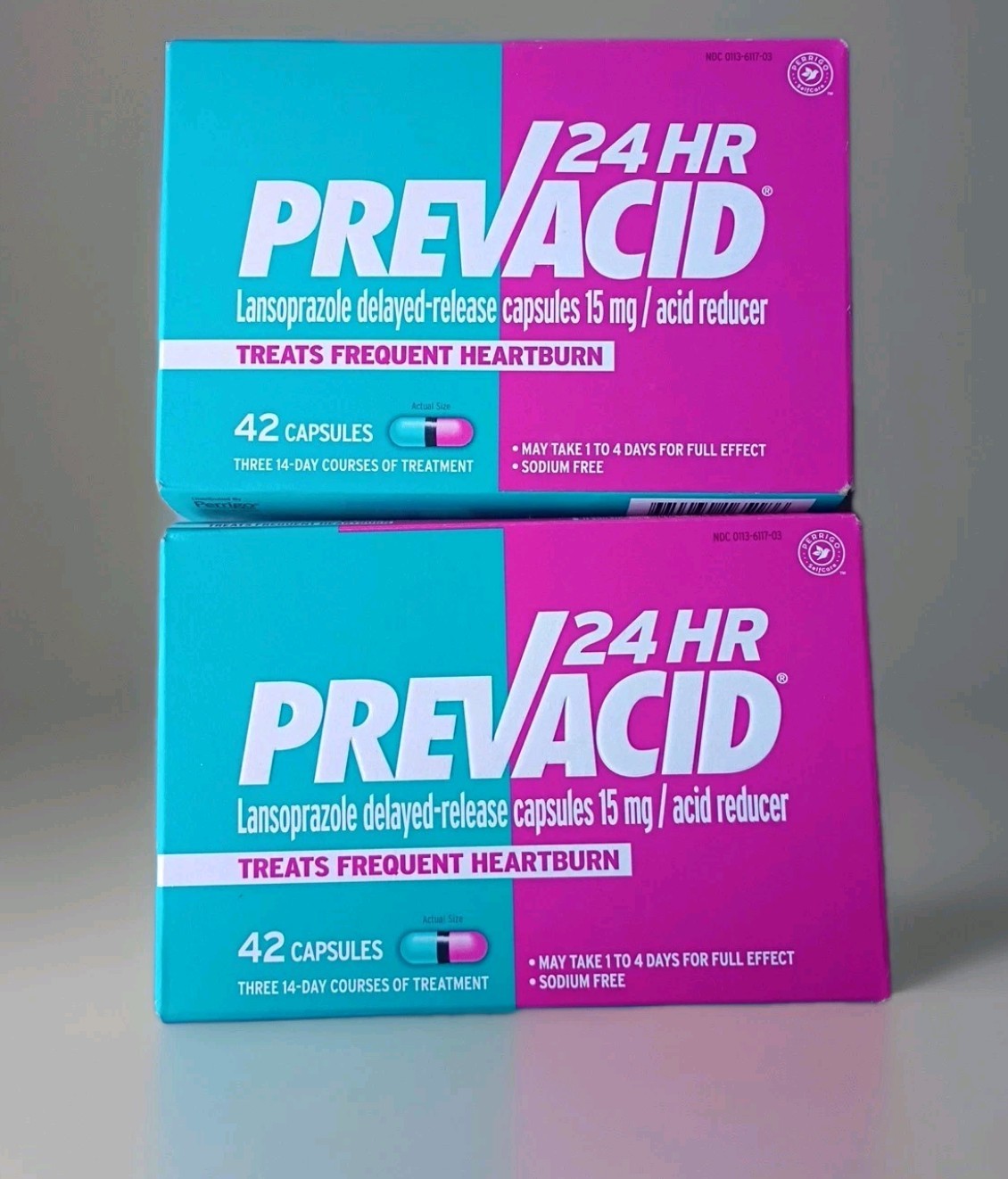 Lot Of 2 Prevacid 24HR Lansoprazole Delayed-Release Capsules 42ct EXP:09/2026+