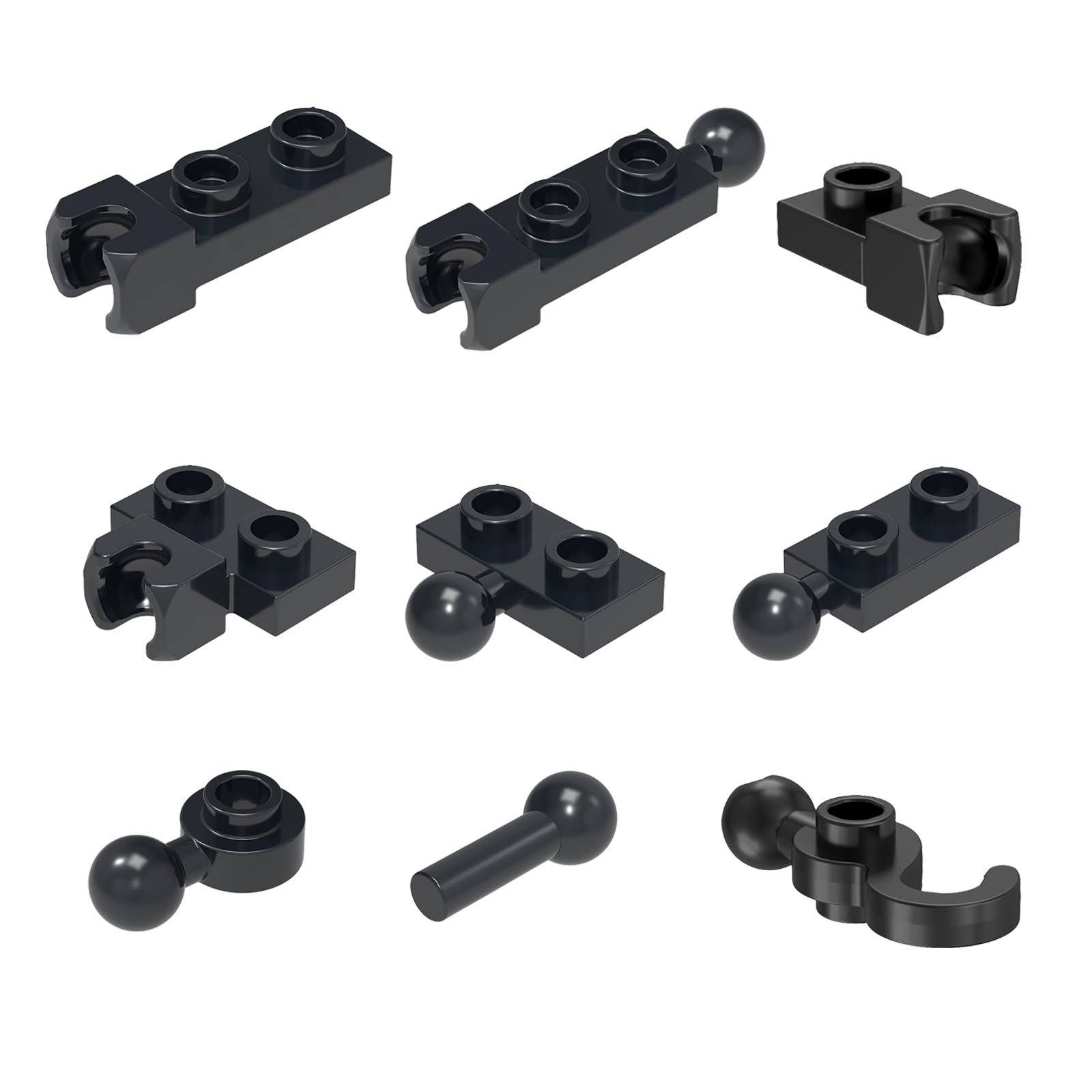 Ball Joint Plate Bulk Class Building Blocks, 100 Pieces, 9 Types, Compatible ...
