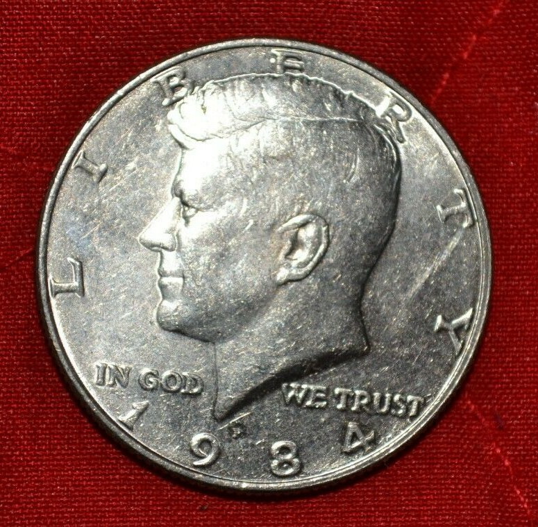 1984 P Kennedy Half Dollar Coin - circulated