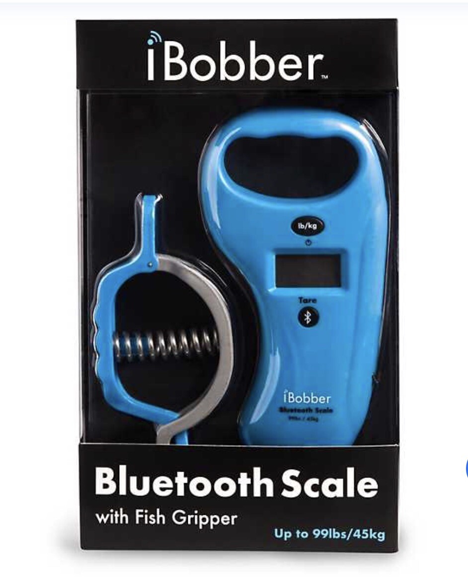 iBobber Bluetooth Scale With Fish Gripper Tape Measure Smartphone App