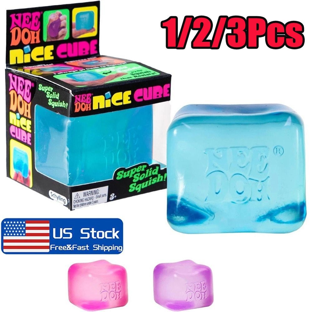 1/3X Schylling Nice Cube Nee Doh Stress Ball Sensory Toy Needoh Fidget Anxity