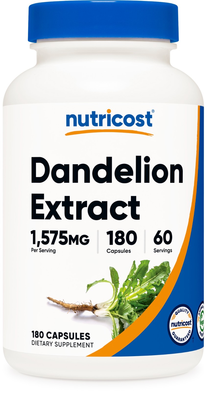 Nutricost Dandelion Extract 525mg, 180 Capsules - 1575mg Serving, Non-GMO