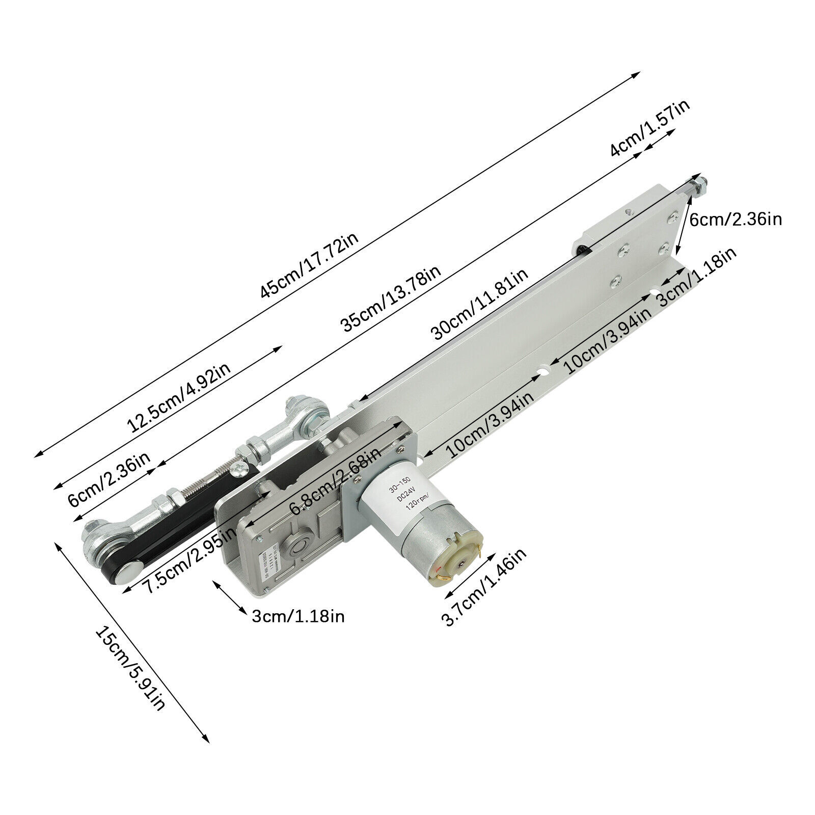 Reciprocating Cycle Linear Motor Adjustable Stroke Linear Actuator 20-120R DC24V