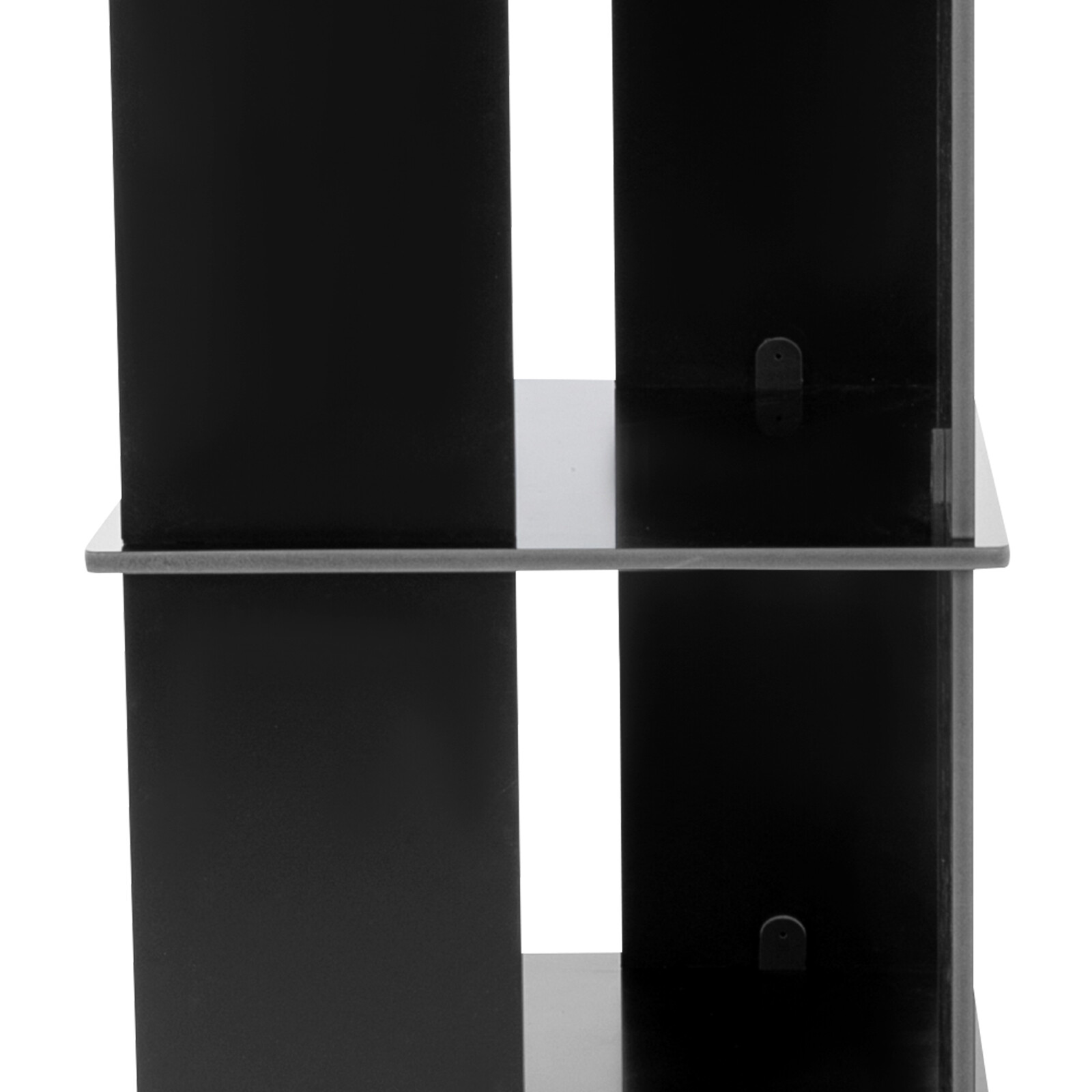 Black Bookcase Storage Shelf 360° Rotating Bookshelf Freestanding Display Rack