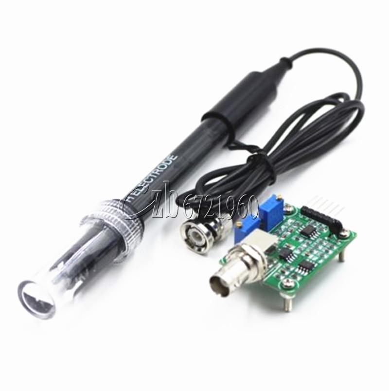 Liquid PH0-14 Value Detect Sensor Module + PH Electrode Probe BNC for Arduino US