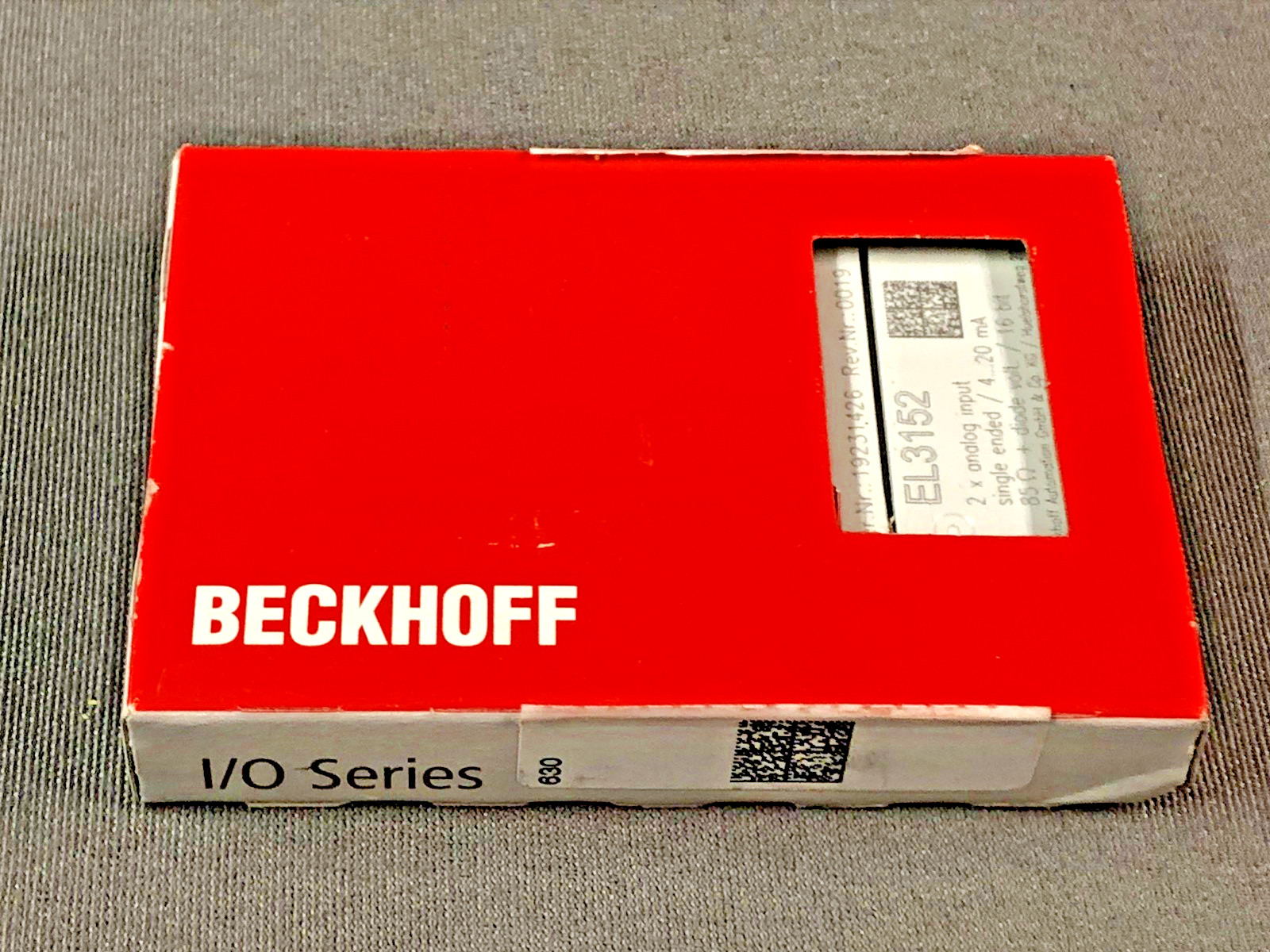 (1) Beckhoff EL3152 EtherCAT 2 Ch. Analog Input Module 4-20ma 16 Bit Single-End