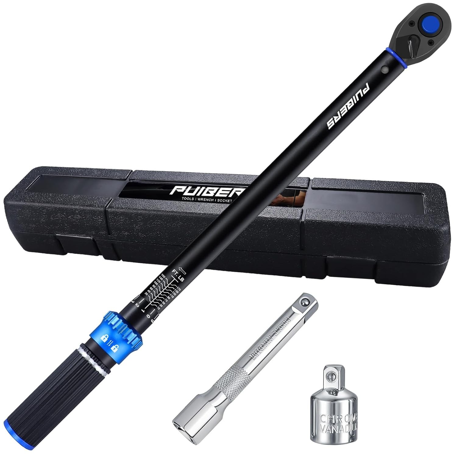 Torque wrench Set 1/2 drive,1/2 Torque Wrenches 10-170 FT.LB/13.6-230.5 Nm,±3% P