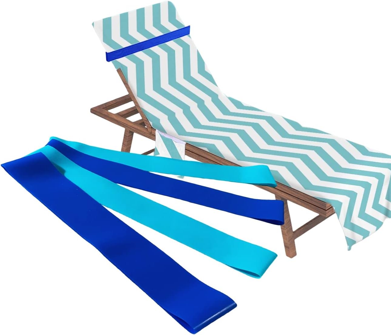 4 Pack Towel Bands, Bands for 4 Wind Proof, Blue & Sky