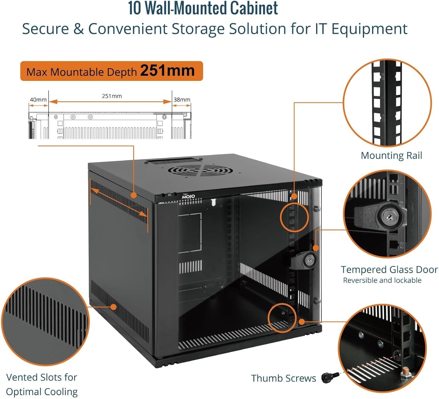 Space-Saving 6U 10 Inch Network Rack - Ideal for Home and Professional Use