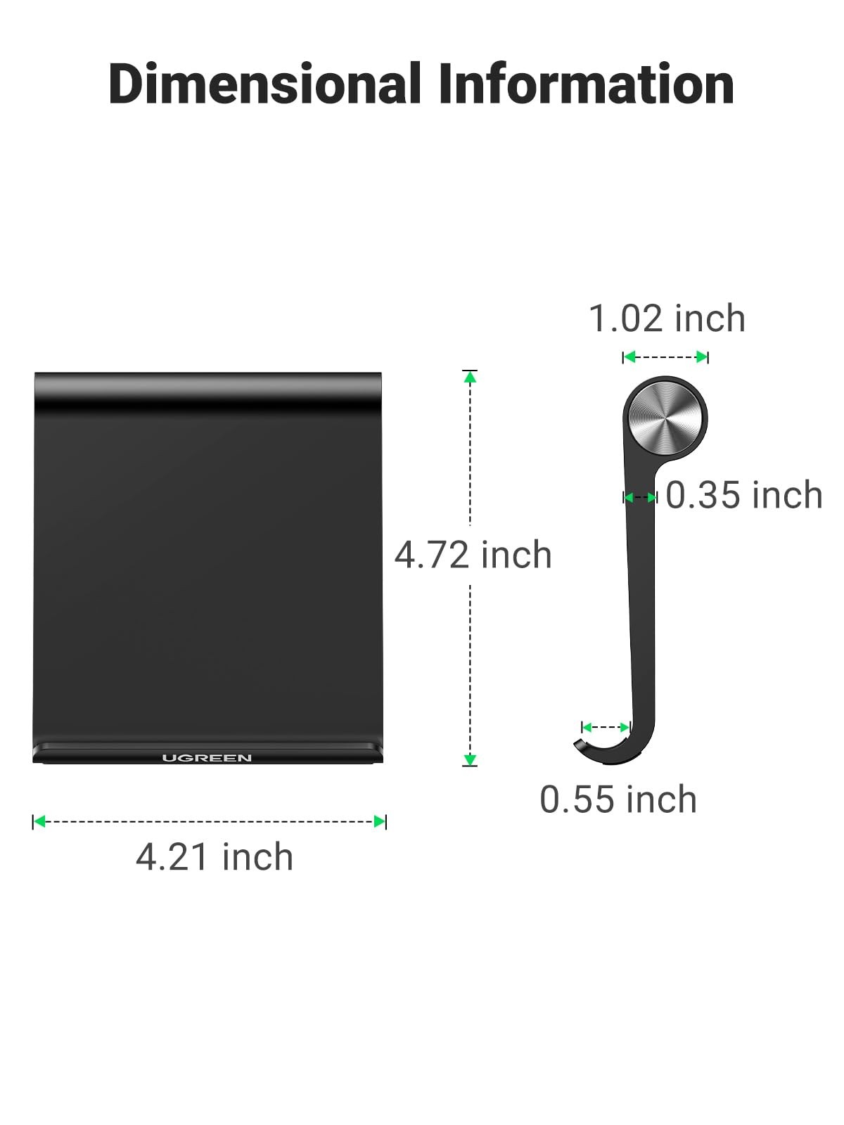 UGREEN Tablet Stand Holder Adjustable Portable Desktop Dock Office Black
