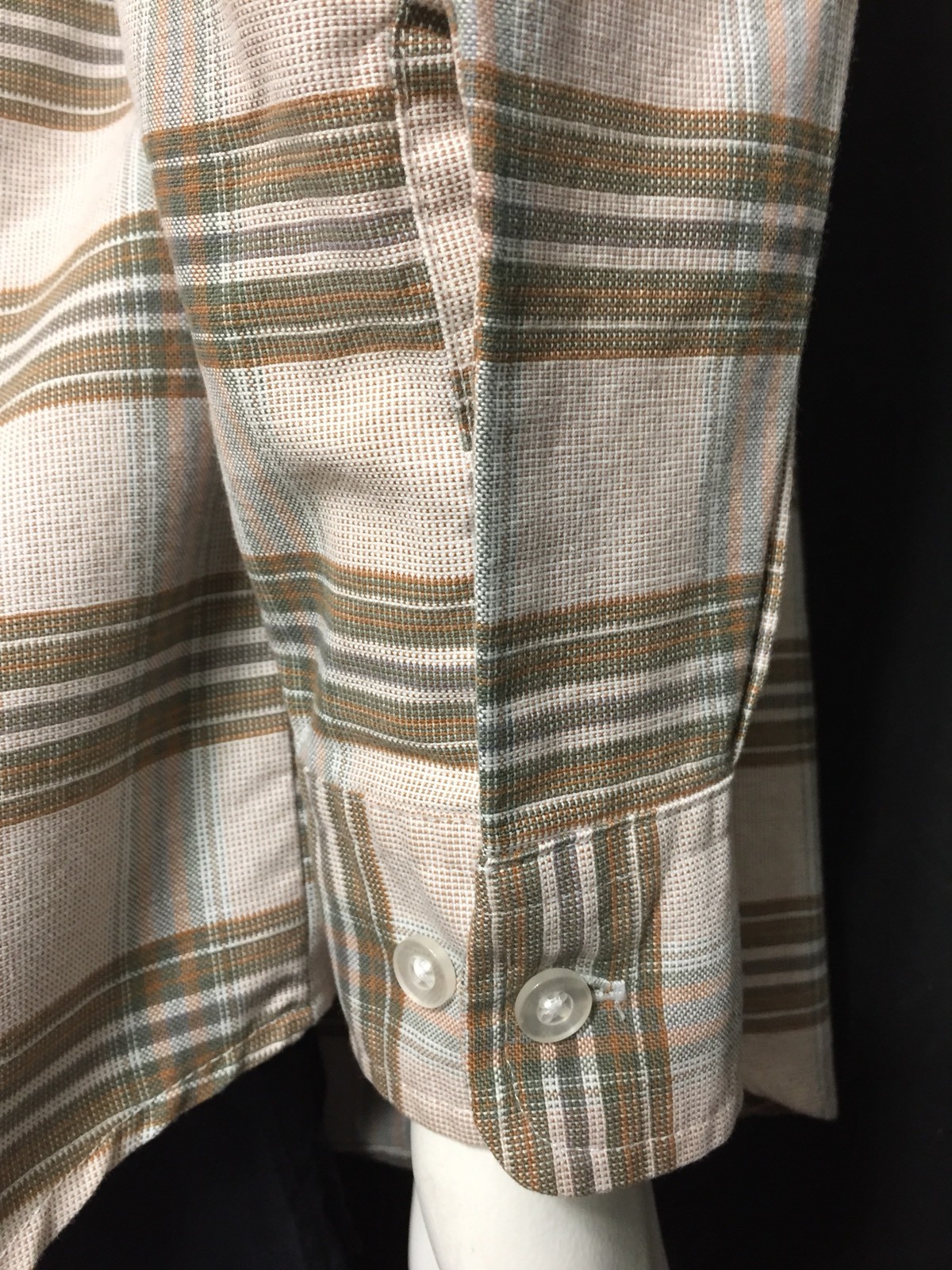Big Mac Authentic Work Wear Long Sleeve Shirt Size Medium Plaid Button Front