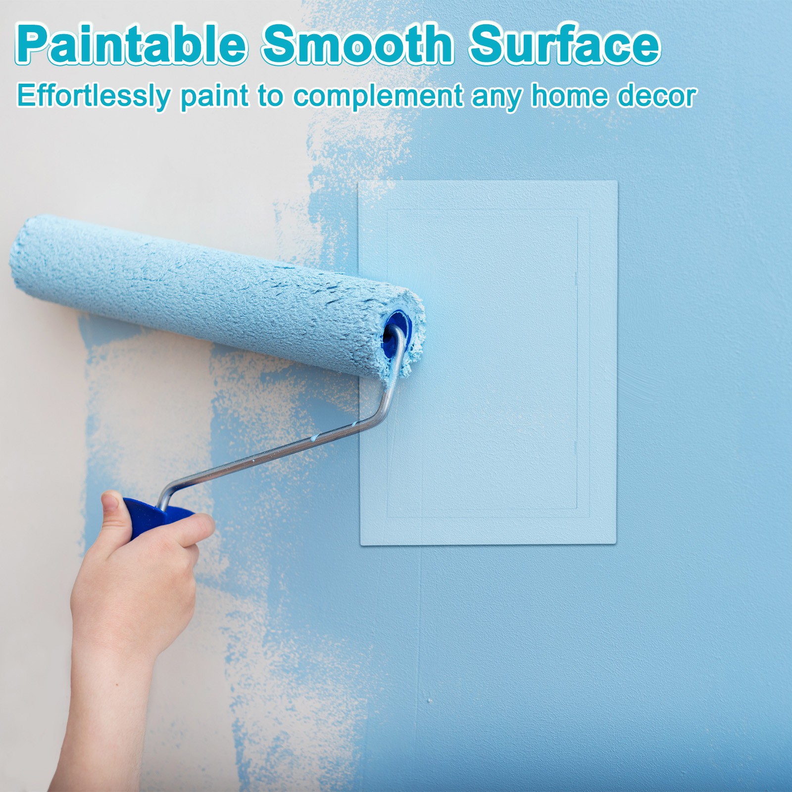 1-Pack Access Panel for Drywall, 5.7x9" Plastic Self Adhesive Cover [White]