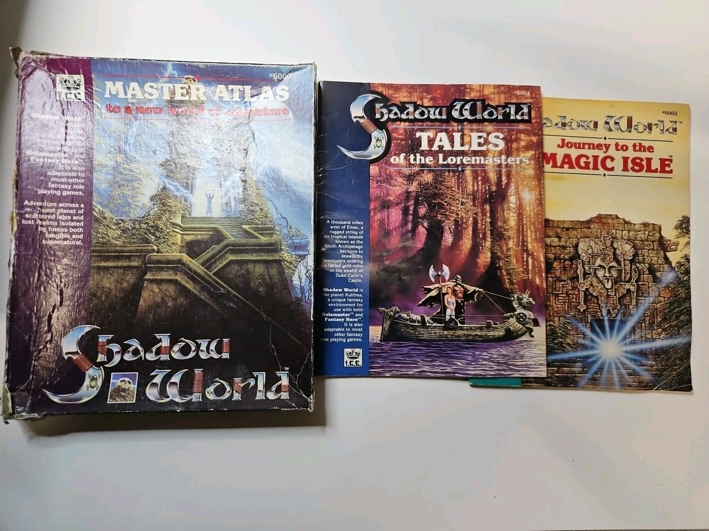 ICE Shadow World RPG Lot Master Atlas Complete W/ Map- Includes 2  Modules