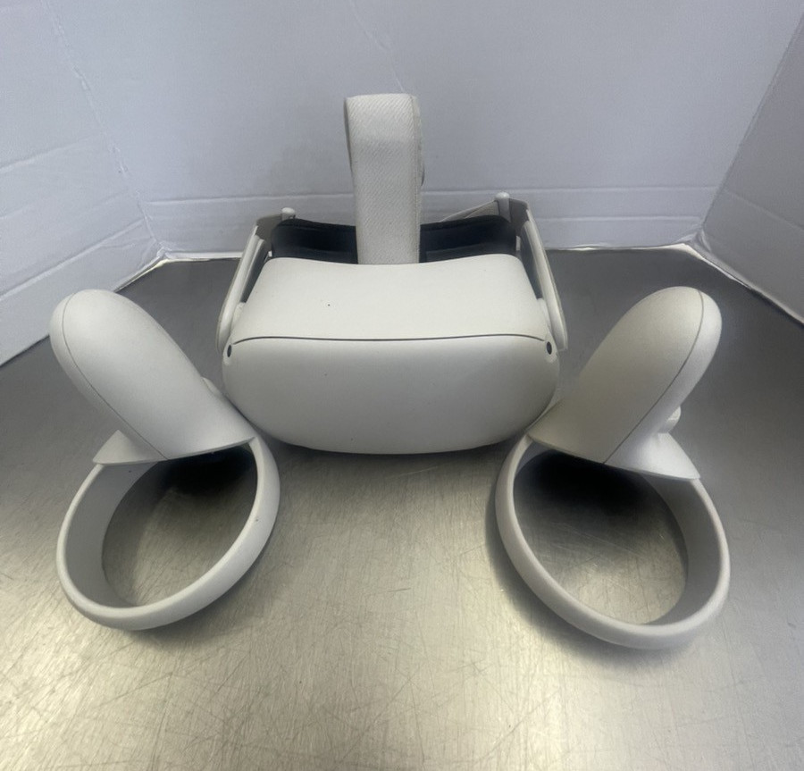 Meta Oculus Quest 2 128GB VR Headset W/ Controllers Tested & Working (CJL007735)