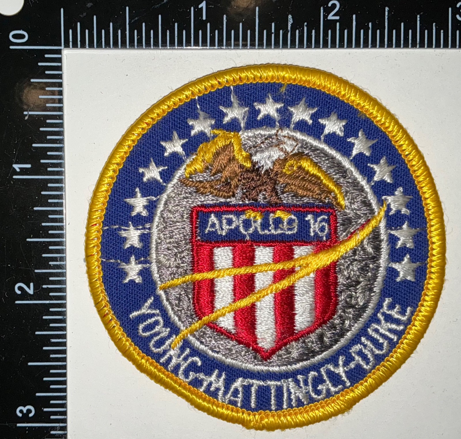 VINTAGE NASA Apollo 16 Young Mattingly Duke Patch