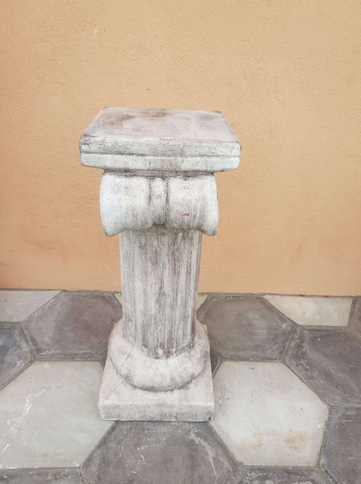 COLUMN - STONE POWDER COFFEE TABLE BASE, NO MARBLE, NO TERRACOTTA