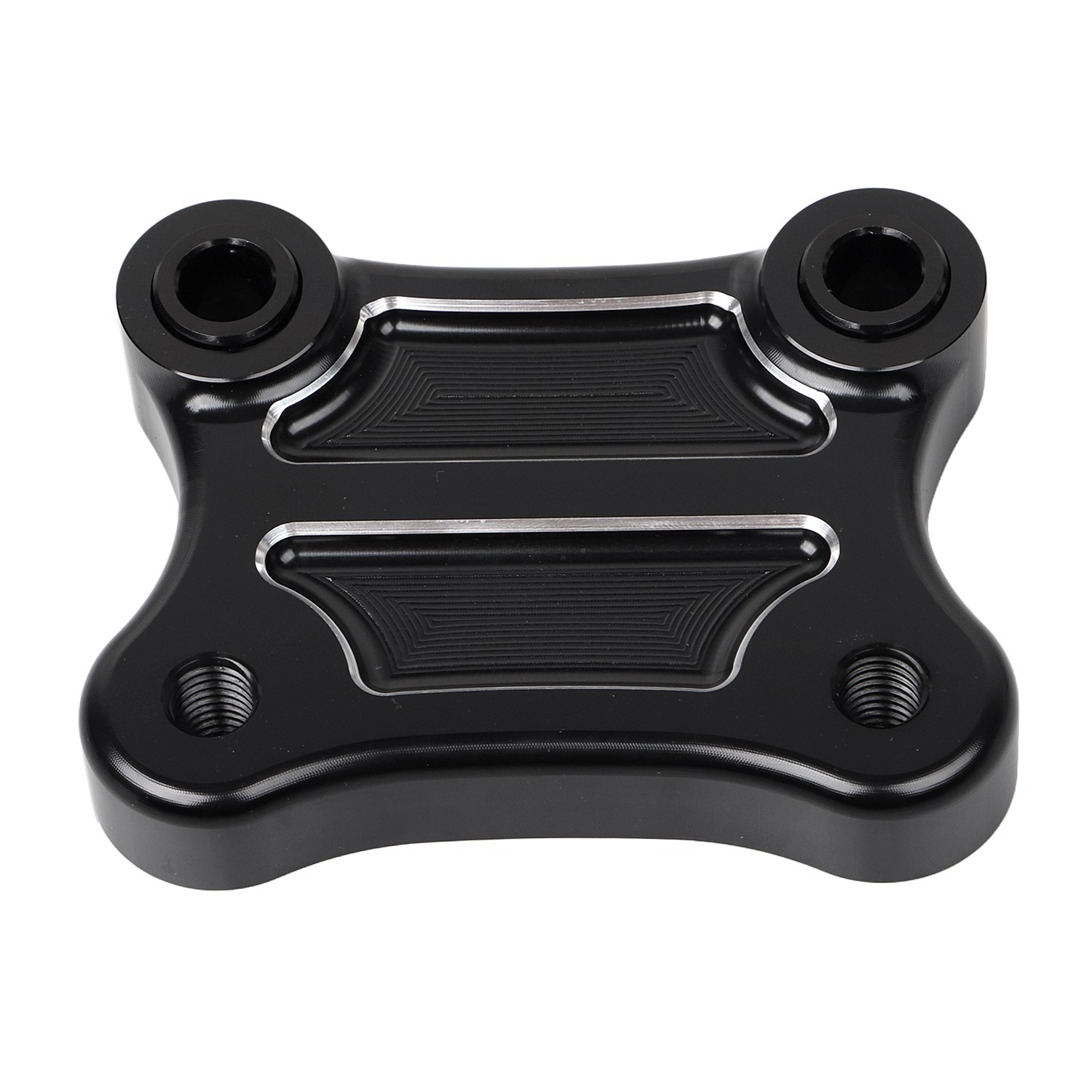 Black Cut Pull Back Plate Bracket For HarleyElectra Glide FLHTCU Police FLHTP