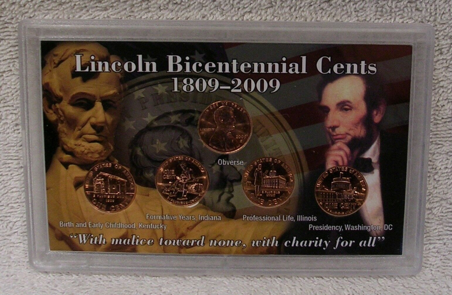 Lincoln Bicentennial Cents 2009 in Display