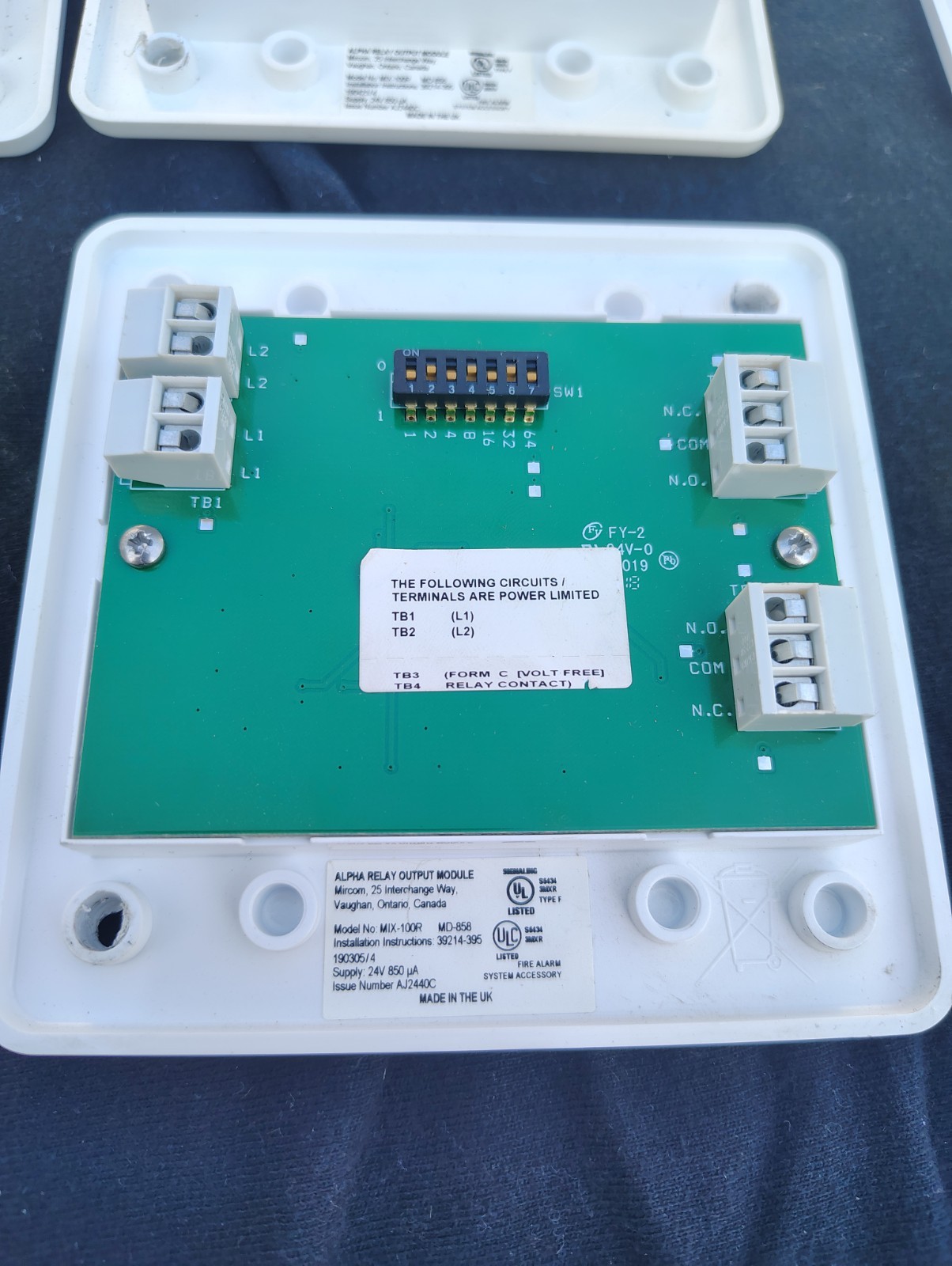 Mircom MIX-100R Alpha Relay Output Modules