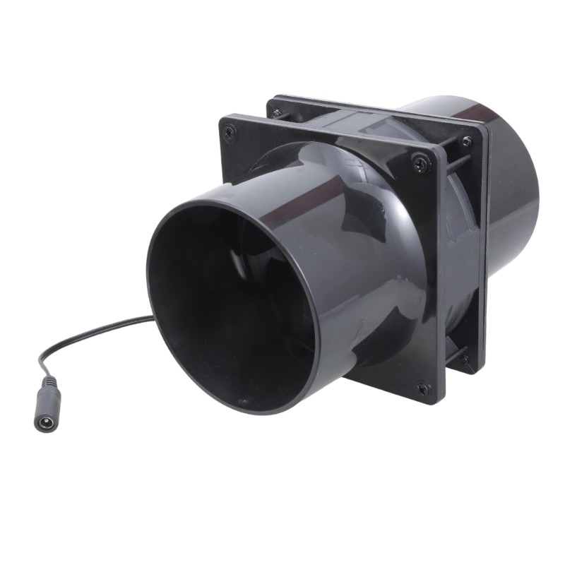 12V Ventilation Fan 12cm Inline Blower 210CFM 6000RPM For Air Quality Control